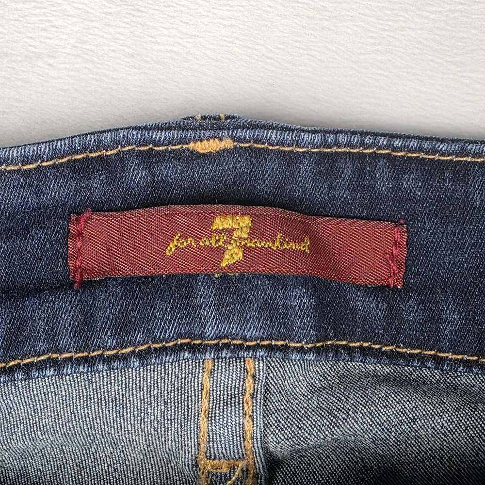 7 For All Mankind Jeans Womens Size 26 Jiselle Flare Dark Wash Blue Denim Pants‎ - Picture 4 of 13